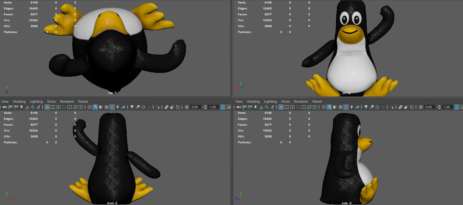 PINGUIN FLOAT Low-poly 3D model_10