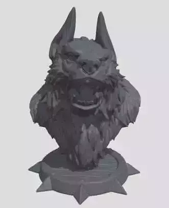 Wild Wolf Head Bust