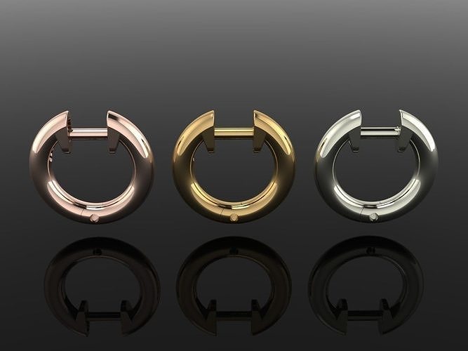 Round Earring Hoop Dainty Size 11mm30 Diameter 3D print model