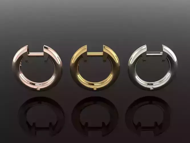 Round Earring Hoop Dainty Size 11mm30 Diameter