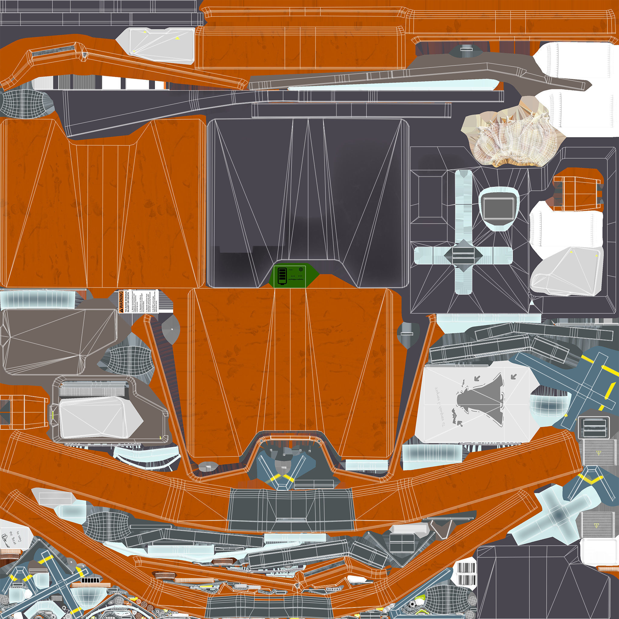 Vampire Killing Kit Sci-Fi Cyberpunk Low-poly 3D model_7