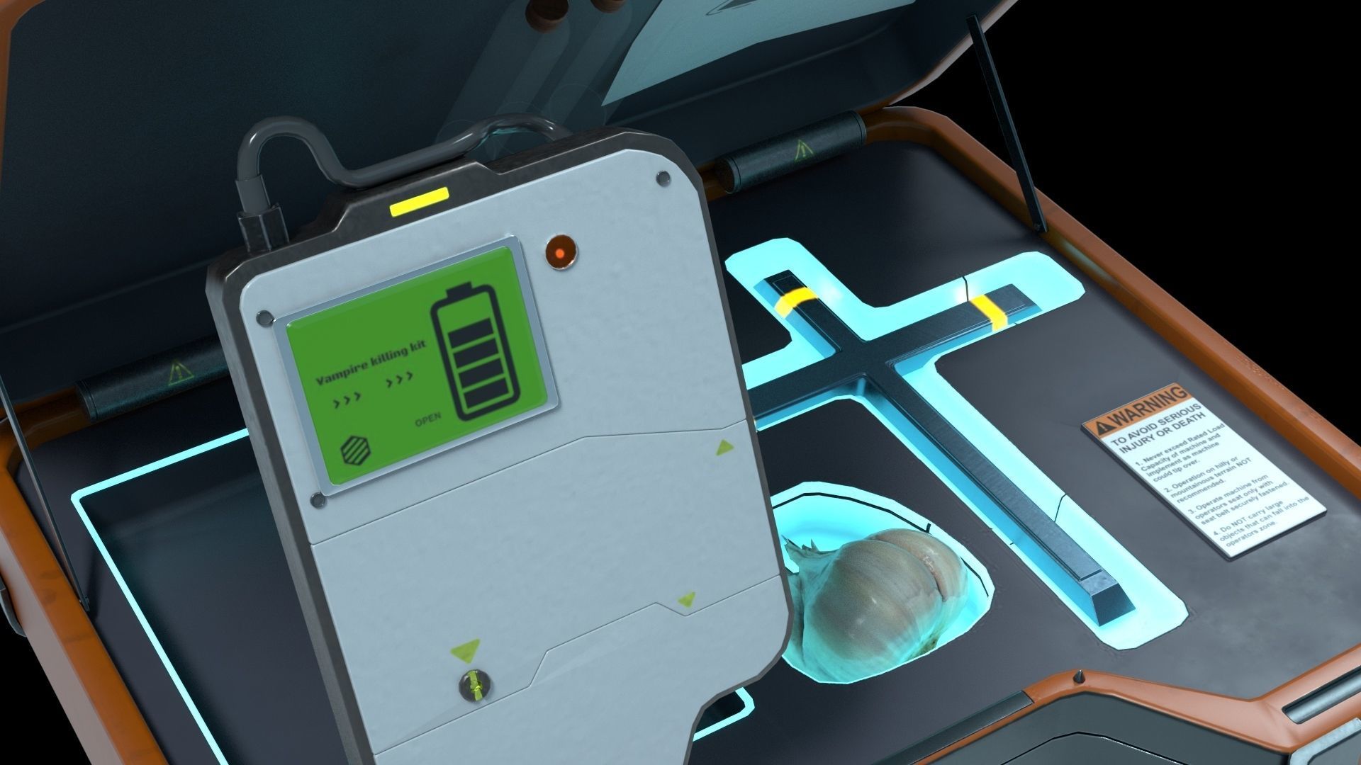 Vampire Killing Kit Sci-Fi Cyberpunk Low-poly 3D model_3