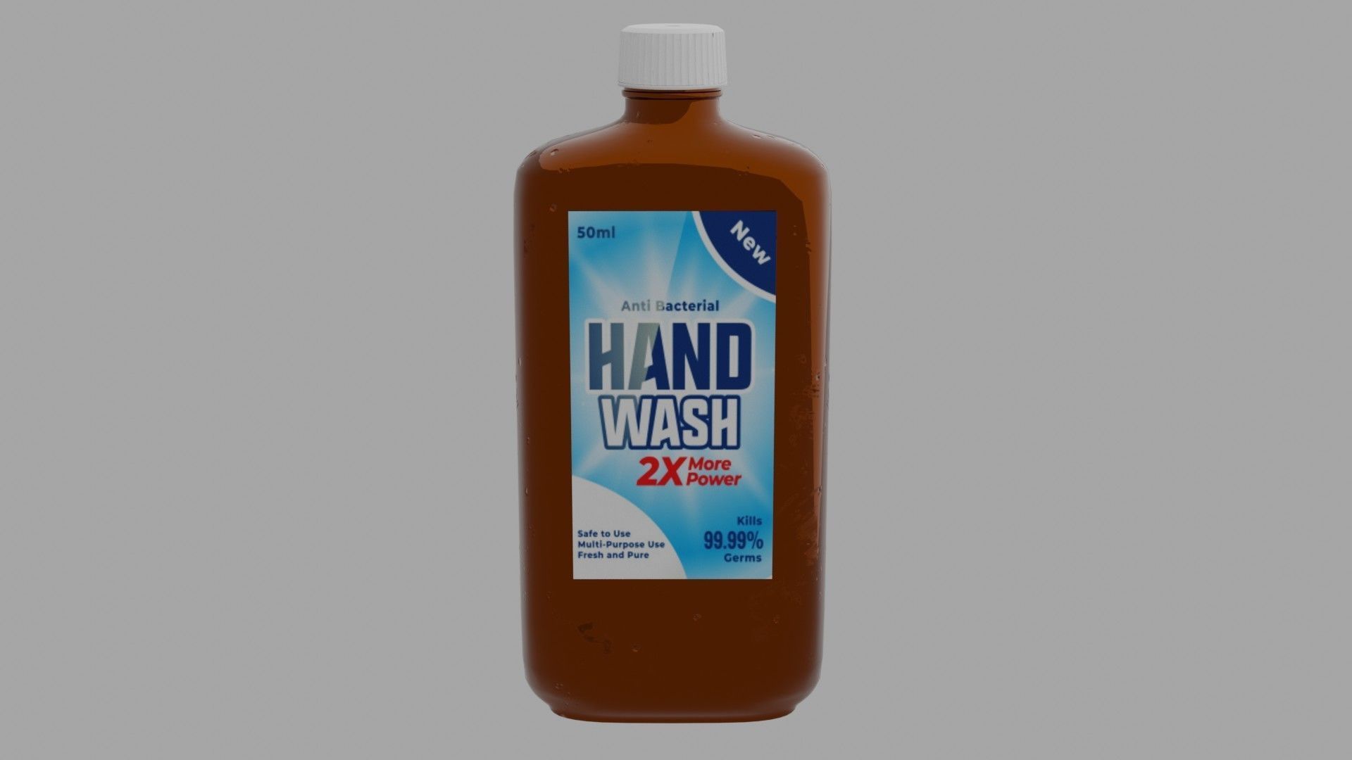 Antiseptic Bottle 3D Model Low-poly 3D model_1