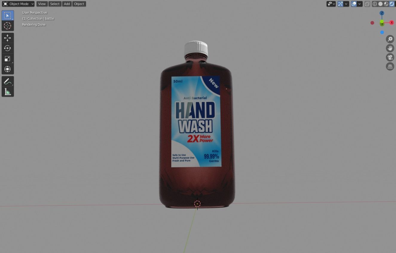 Antiseptic Bottle 3D Model Low-poly 3D model_2