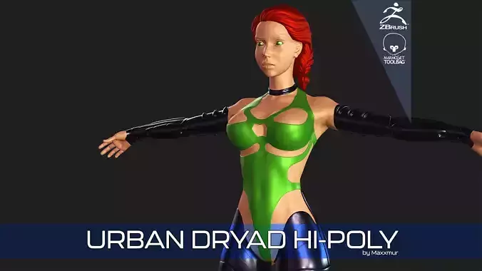 Urban Dryad High-Poly 3D model