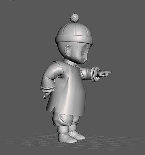 Chiaotzu Dragon Ball 3D Model 3D print model