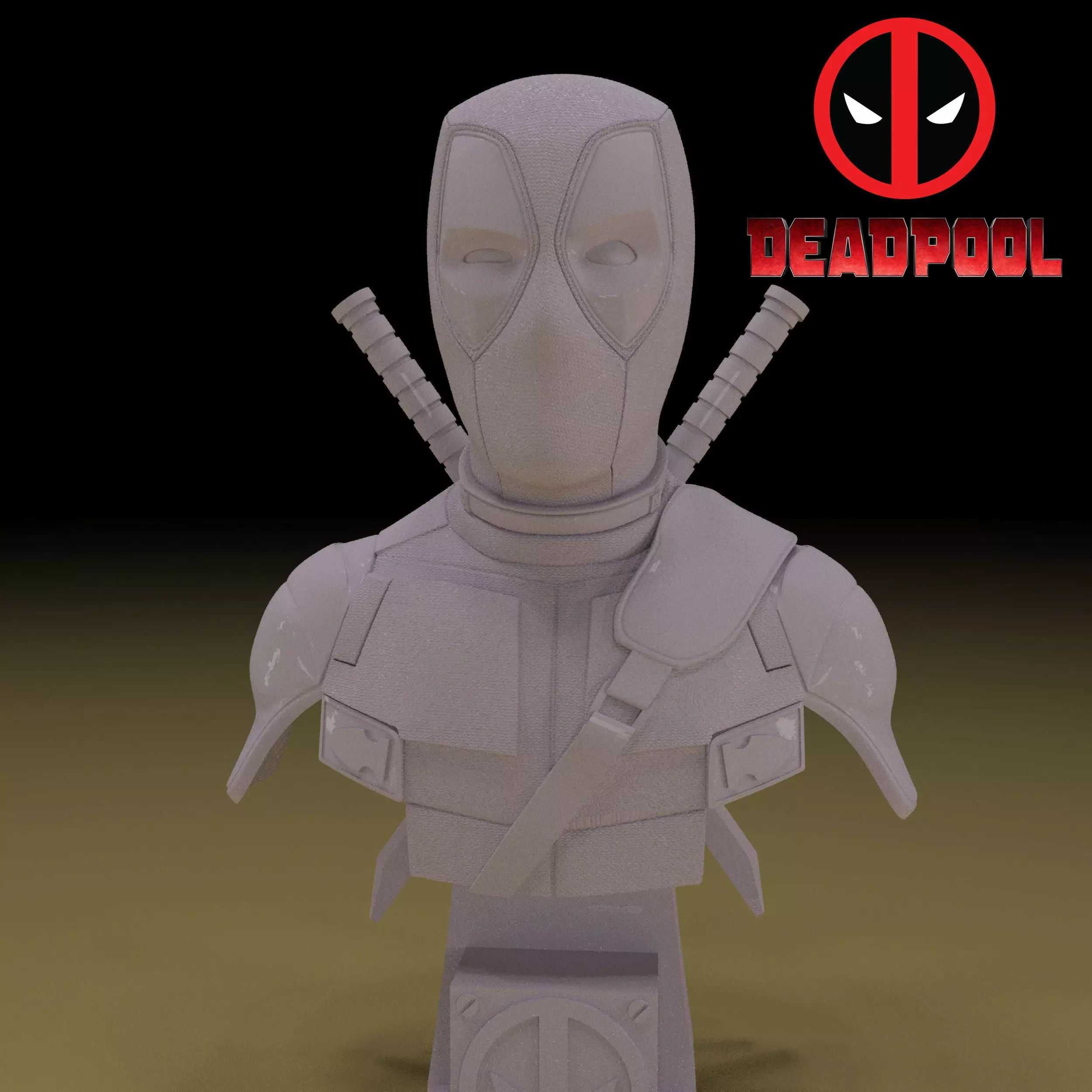 Deadpool Bust Sculpture 3D Model Ready for Printing 3D print model
