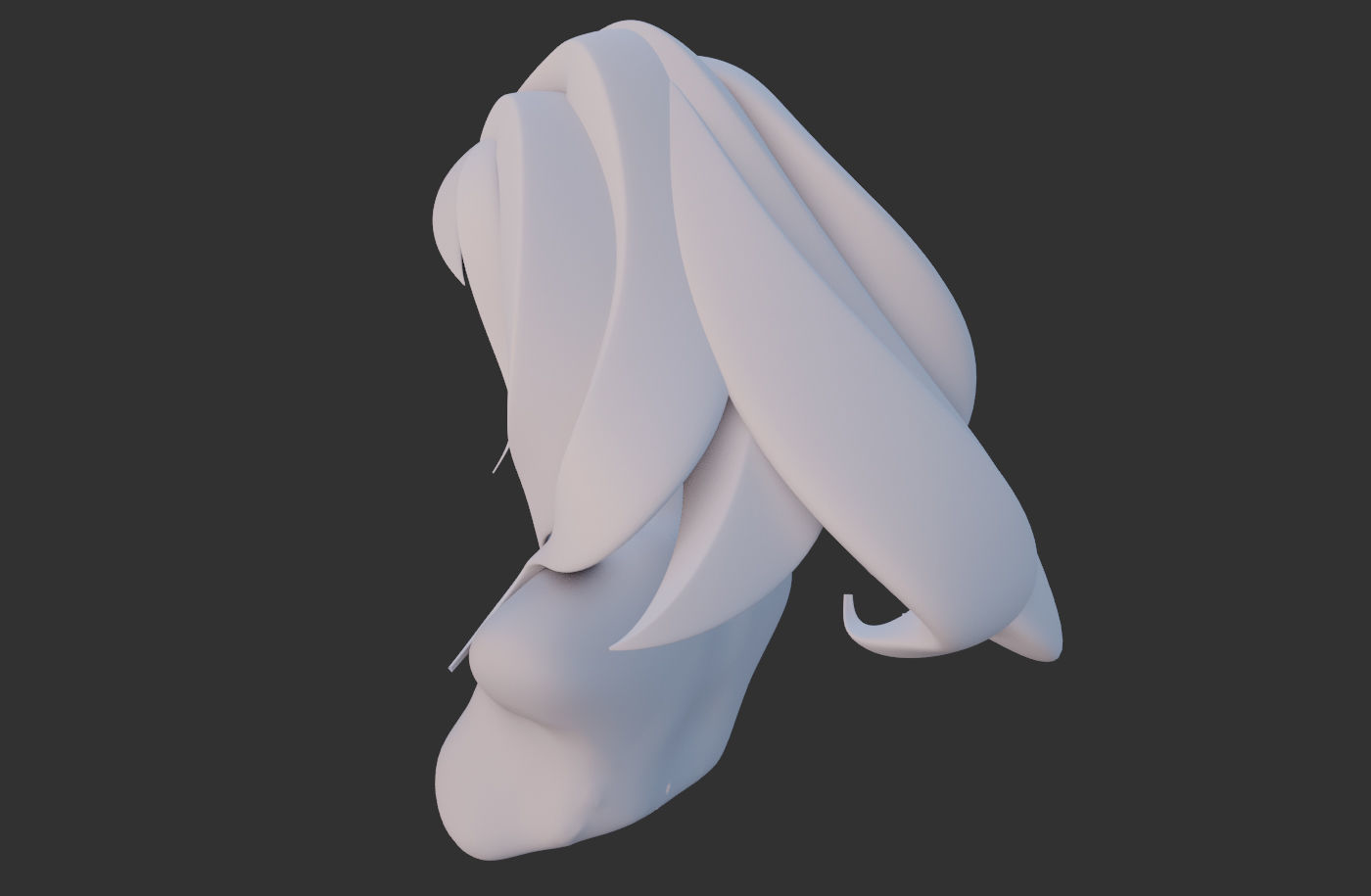 2 stylized heads 3D model_6