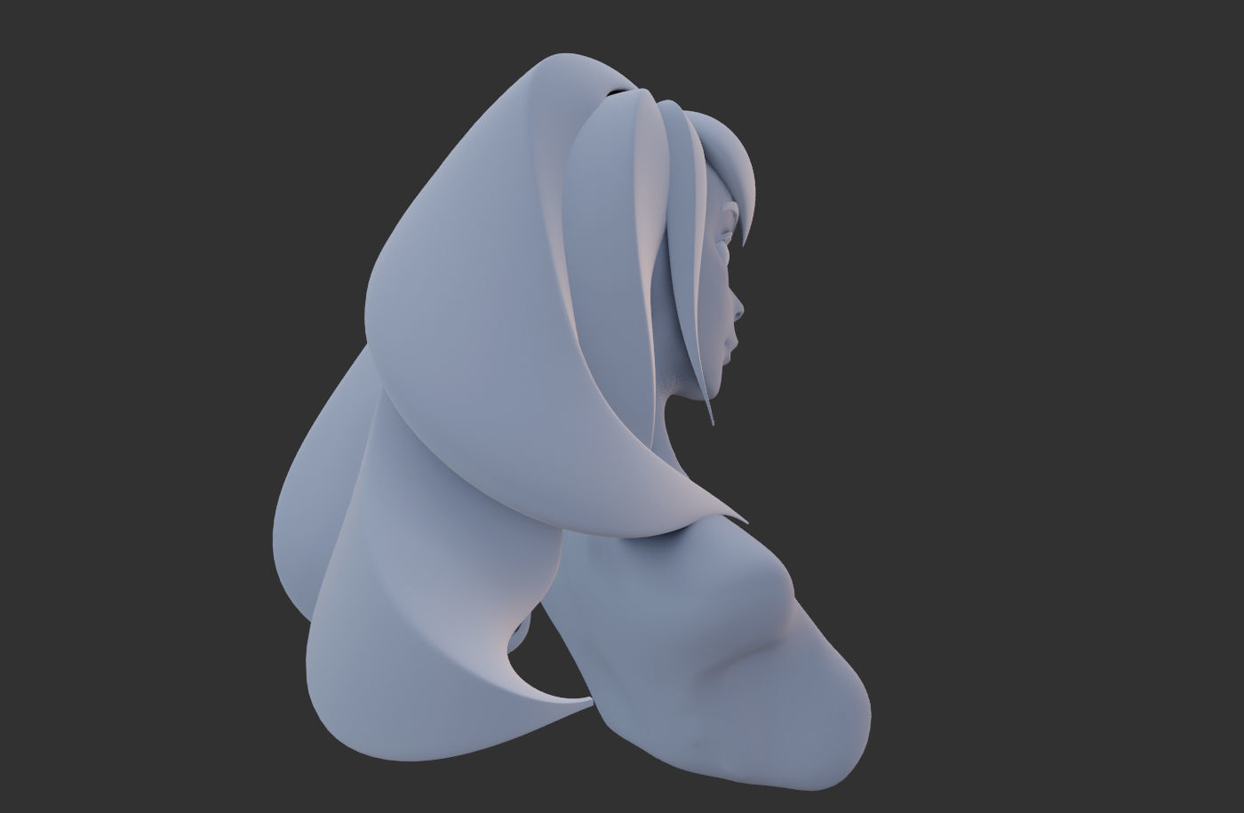 2 stylized heads 3D model_8