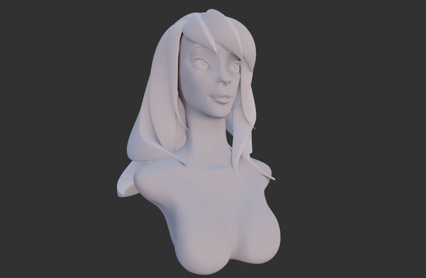 2 stylized heads 3D model_10