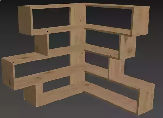 shelf wooden bookcase with four shelves