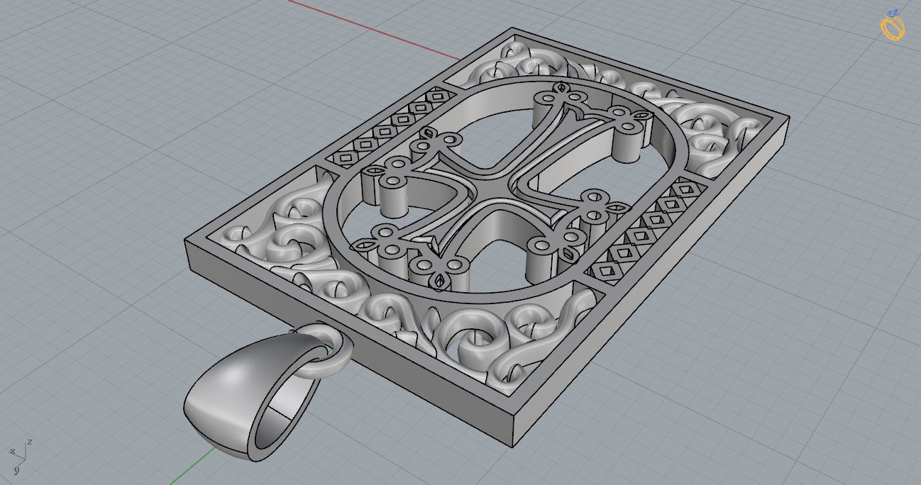 Armenian Cross Pendant 3D print model_8