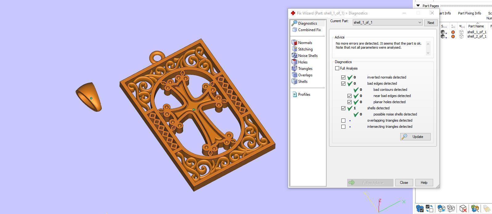 Armenian Cross Pendant 3D print model_4