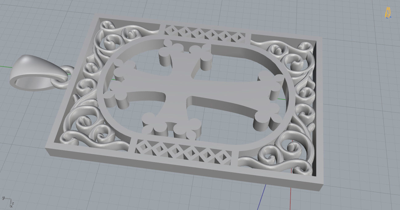 Armenian Cross Pendant 3D print model_10