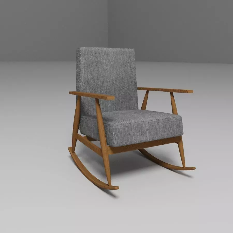 Rocking chair Free 3D model_0