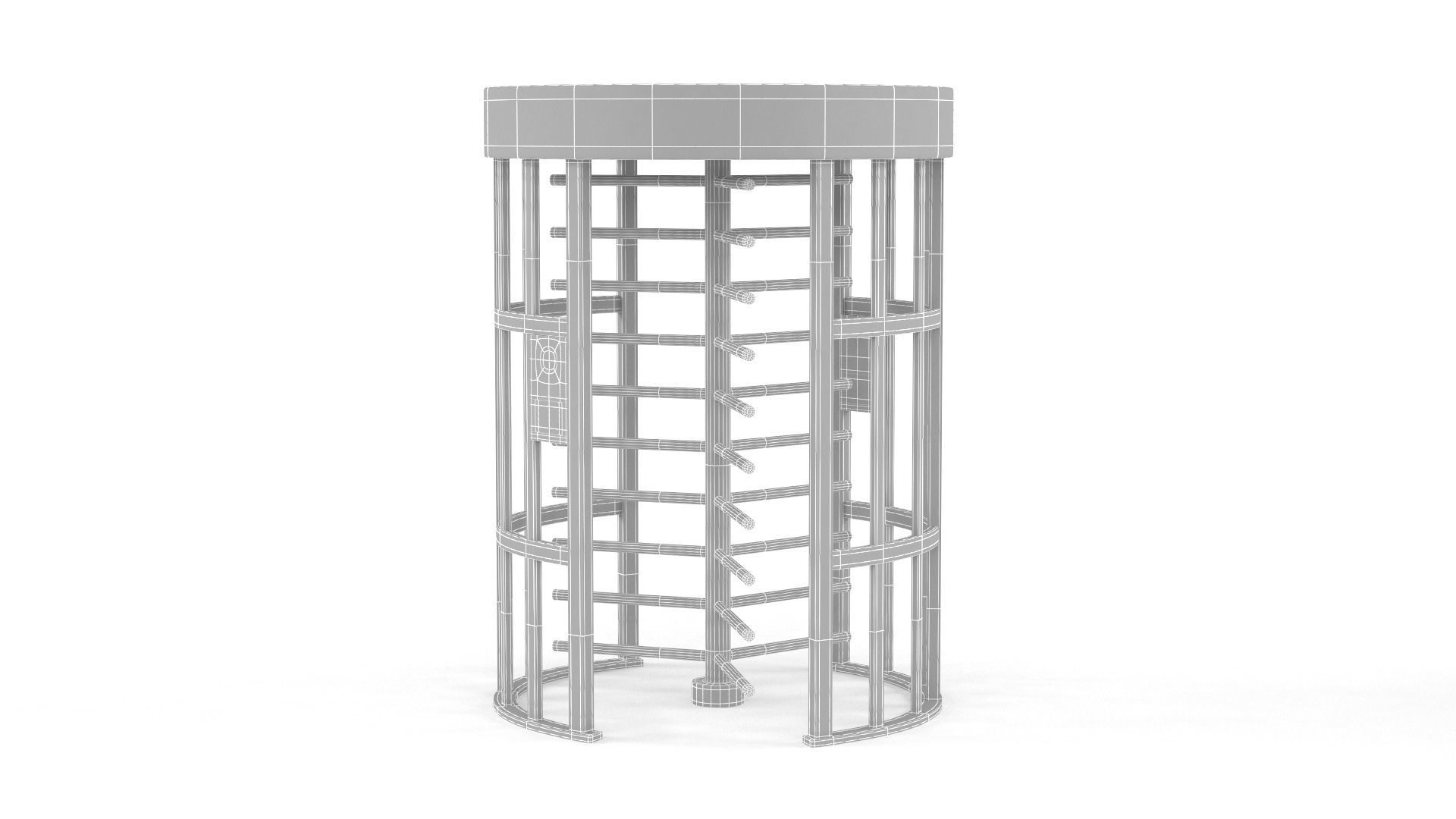 Security Turnstile Access 3D model_7