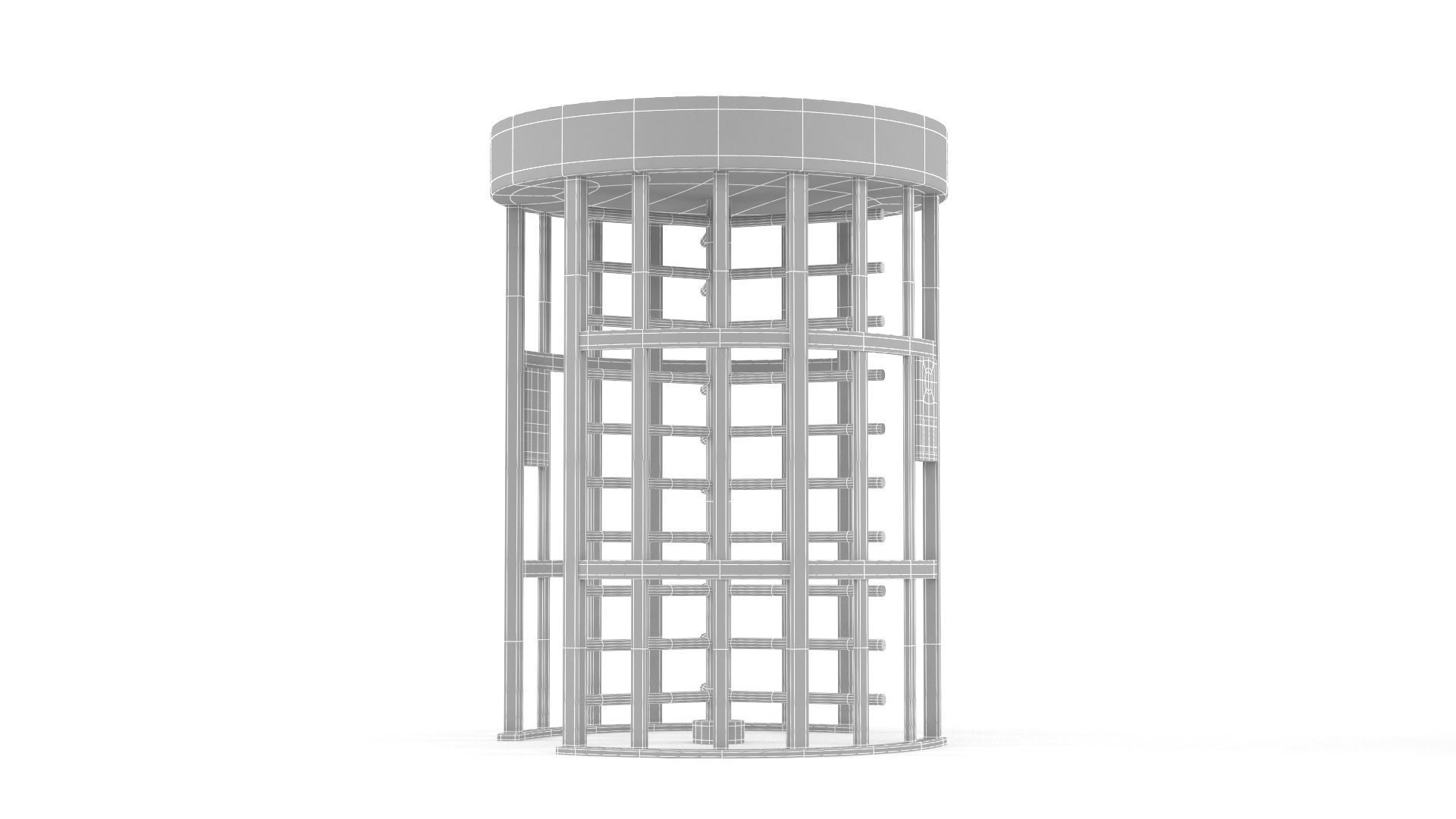 Security Turnstile Access 3D model_8