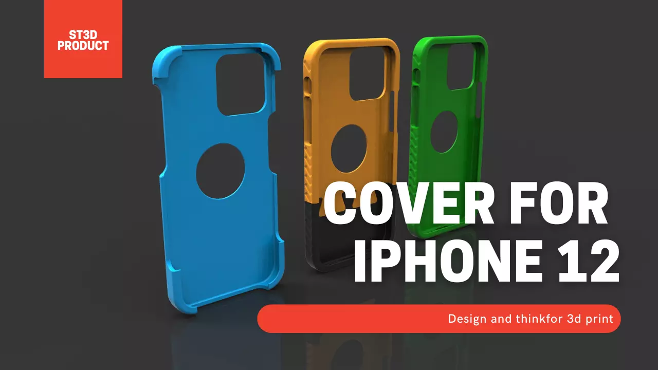 Cover Iphone 12 design for 3D print model_0