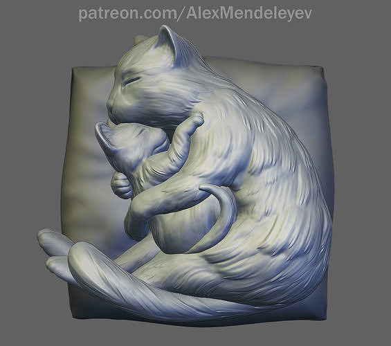 Mommy cat 3D print model