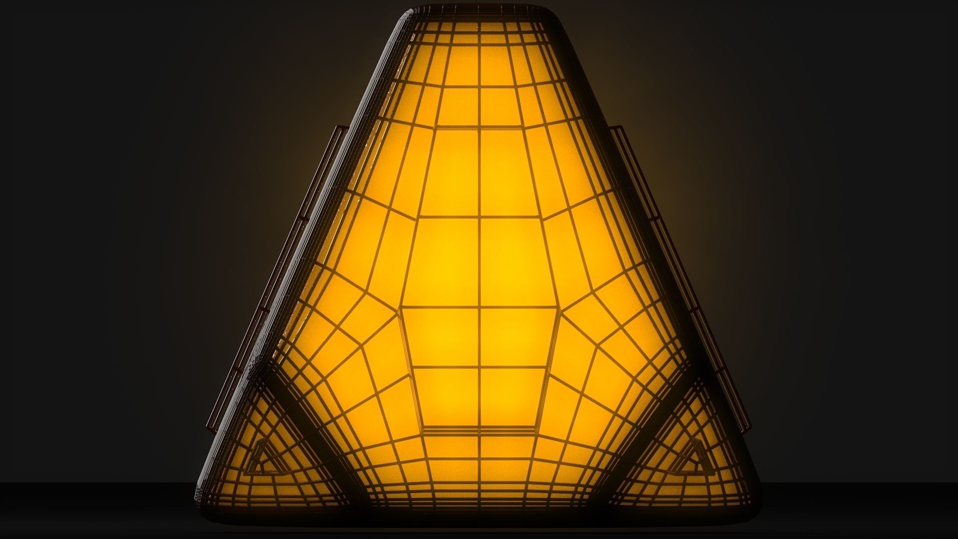 Sci-fi Pyramid - Lantern 3D model_6