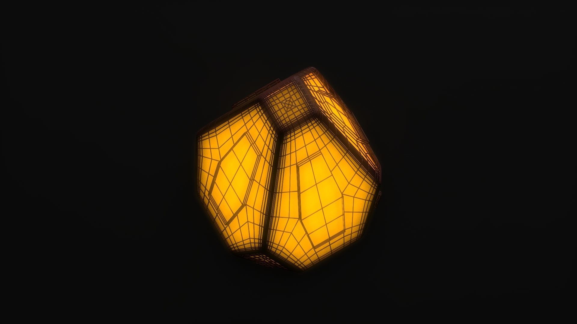 Sci-fi Pyramid - Lantern 3D model_5
