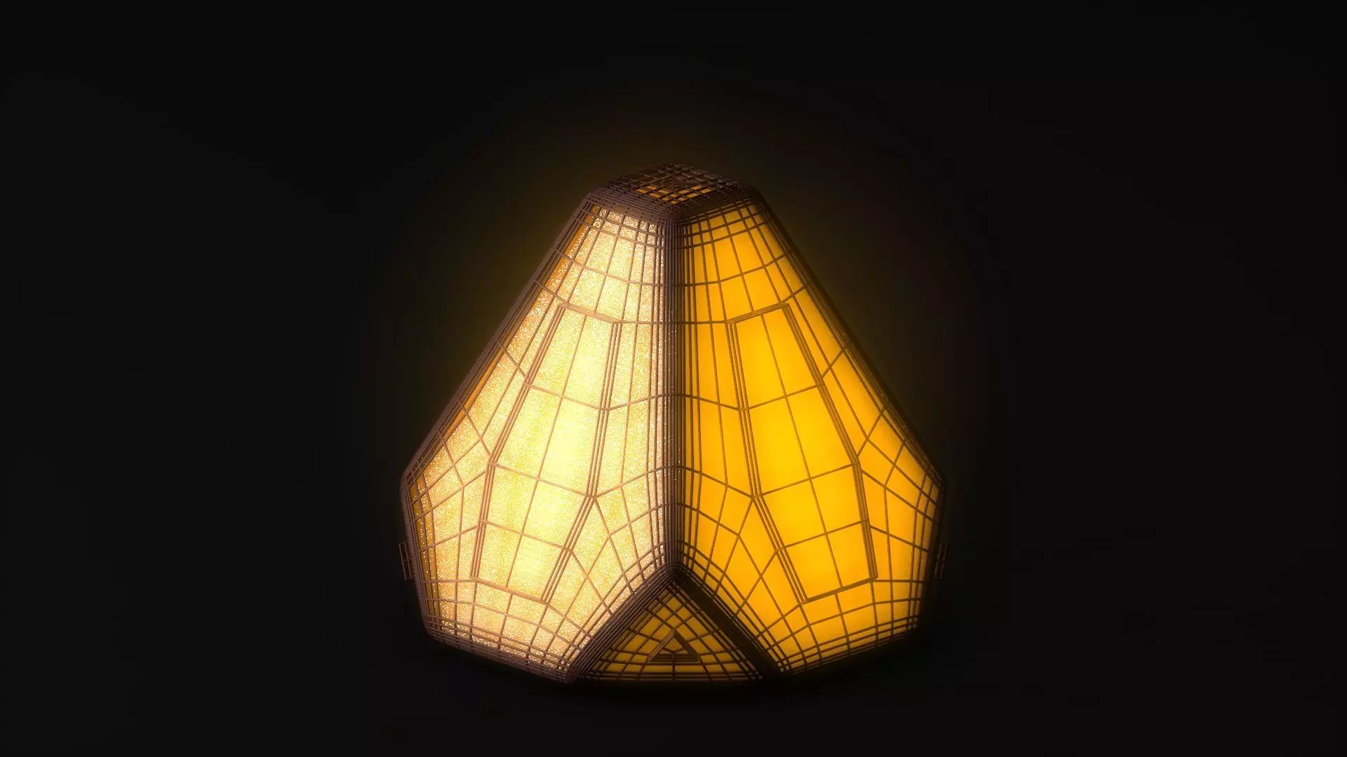 Sci-fi Pyramid - Lantern 3D model_0