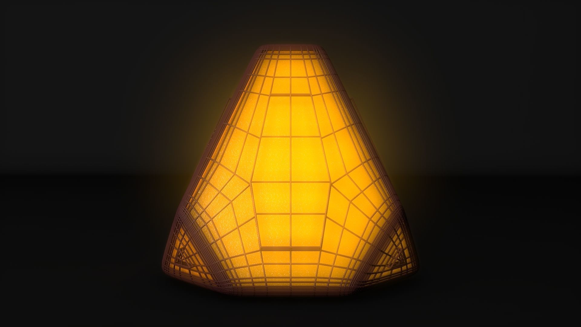 Sci-fi Pyramid - Lantern 3D model_3