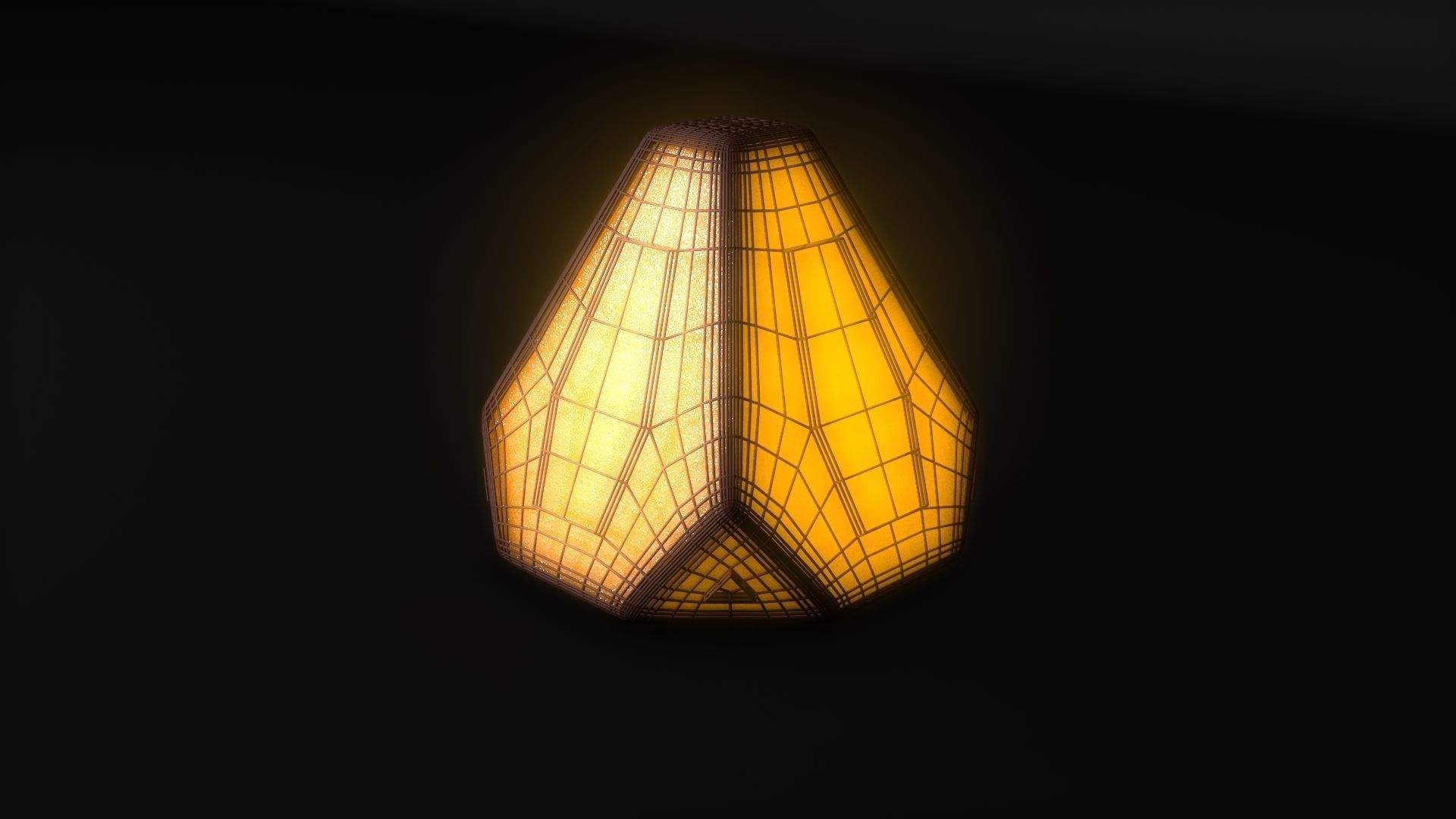 Sci-fi Pyramid - Lantern 3D model_2