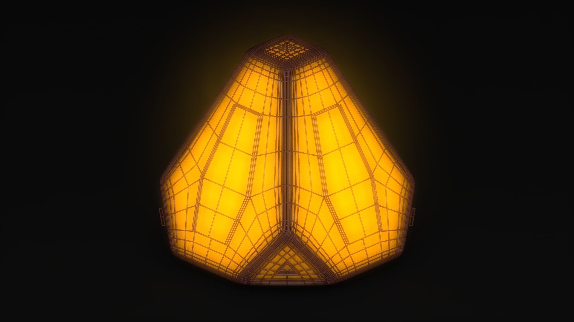Sci-fi Pyramid - Lantern 3D model_4