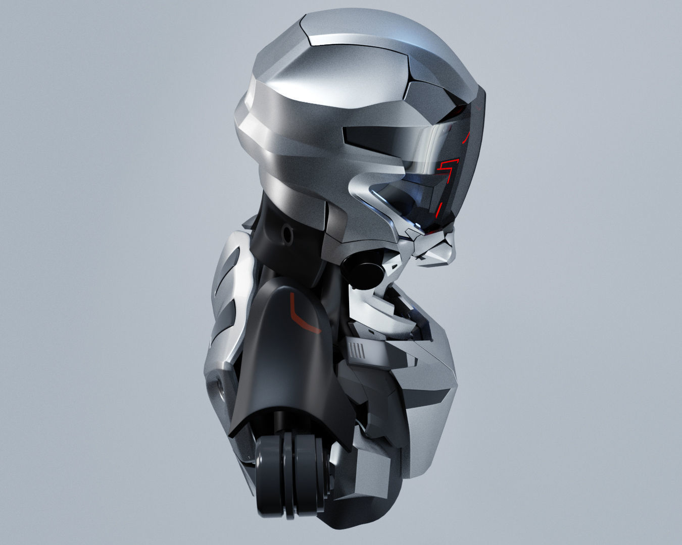 Cyberpunk robot 3D model_9
