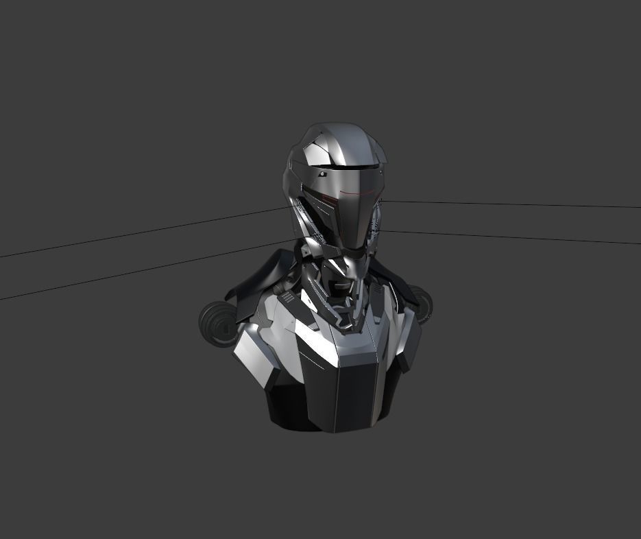 Cyberpunk robot 3D model_13
