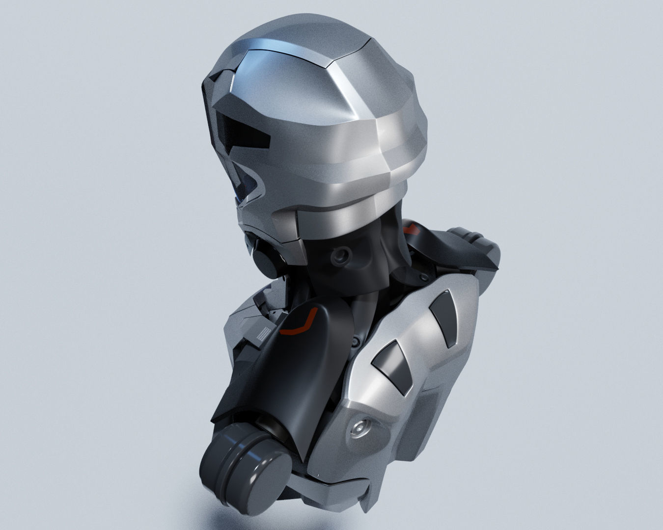 Cyberpunk robot 3D model_7