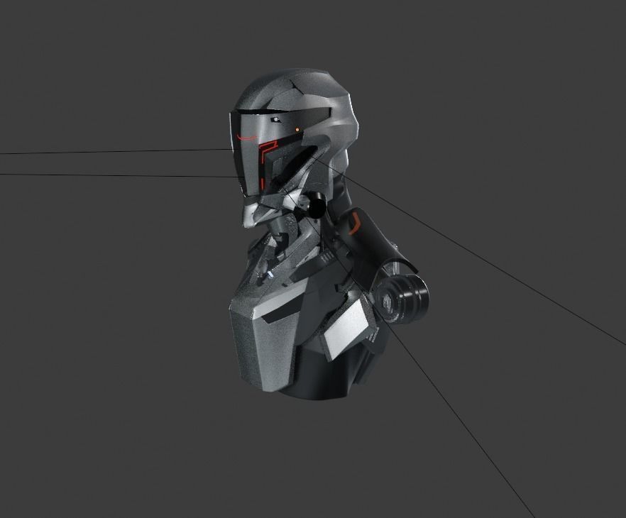 Cyberpunk robot 3D model_11