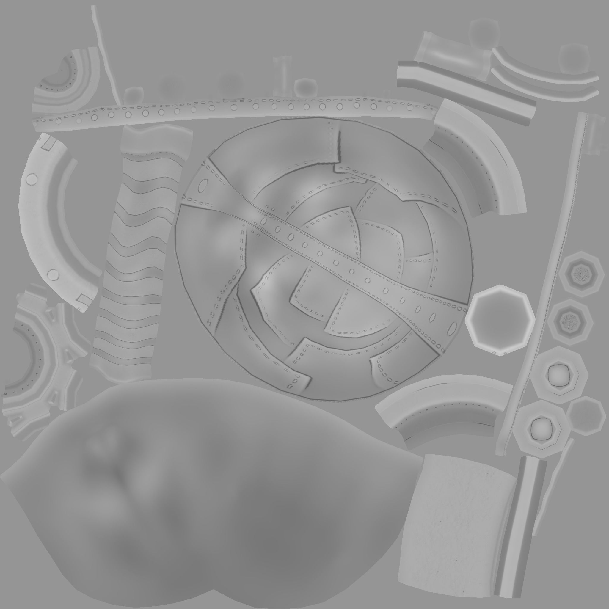 Wasteland Mask 01 - Sci-Fi Character Costume Low-poly 3D model_21