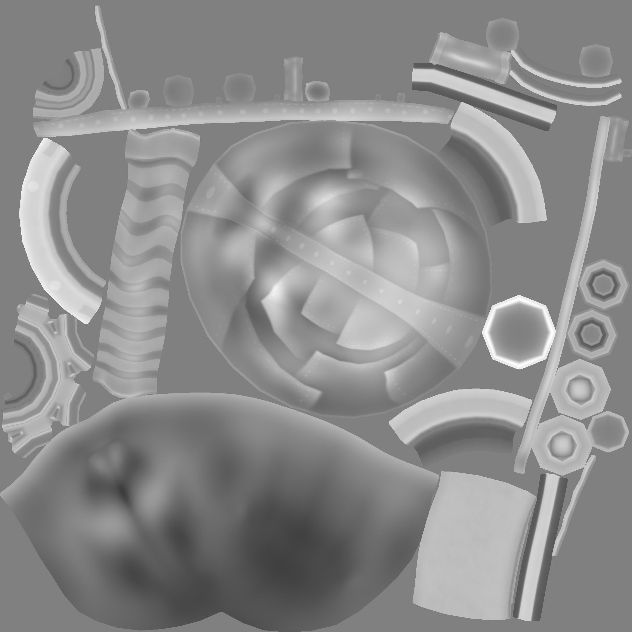 Wasteland Mask 01 - Sci-Fi Character Costume Low-poly 3D model_20