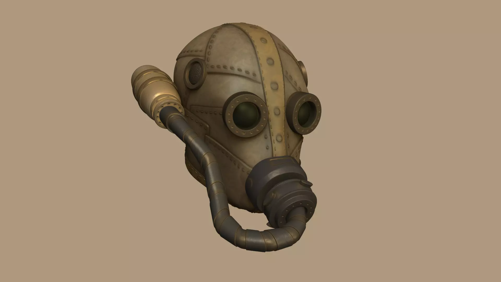 Wasteland Mask 01 - Sci-Fi Character Costume Low-poly 3D model_0
