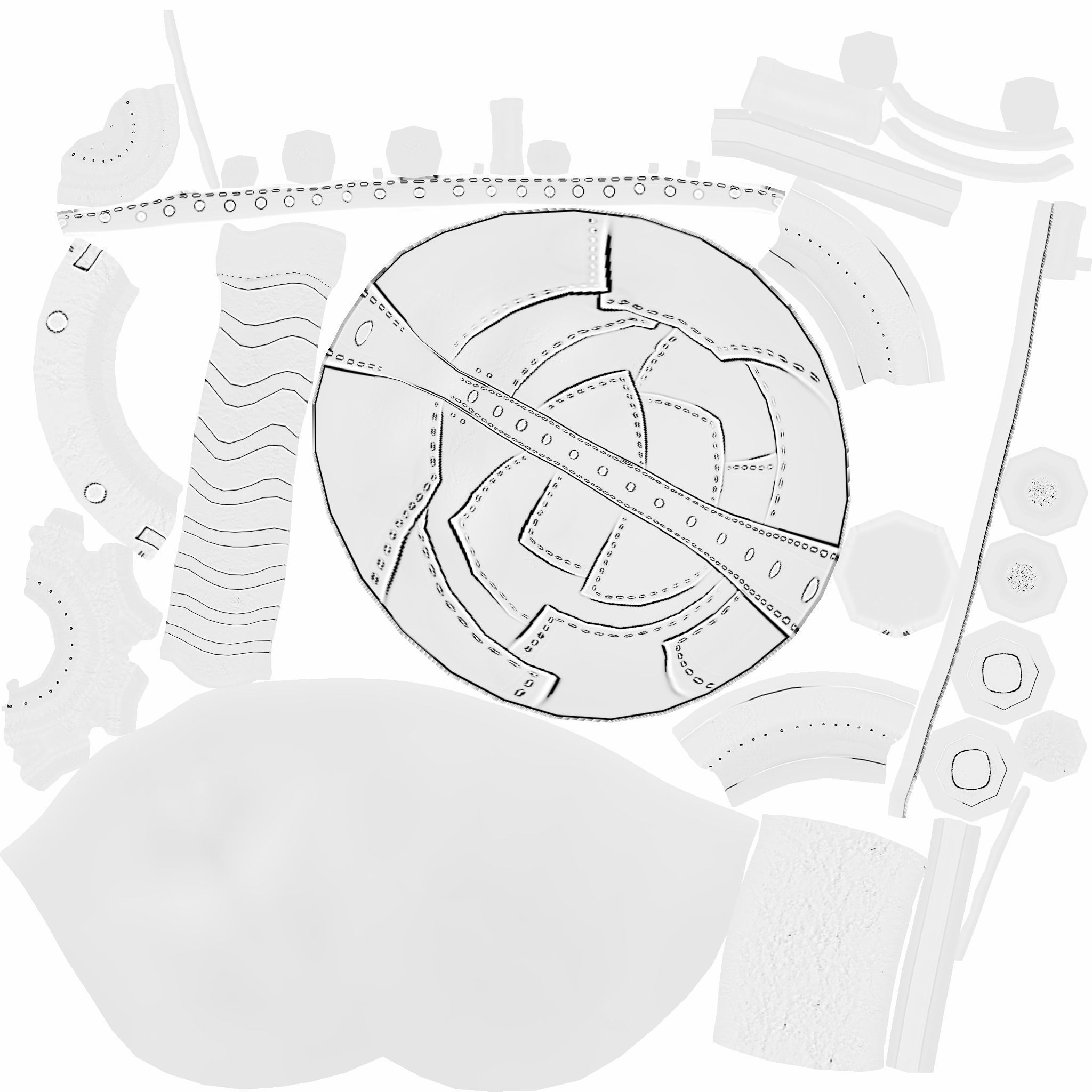 Wasteland Mask 01 - Sci-Fi Character Costume Low-poly 3D model_19