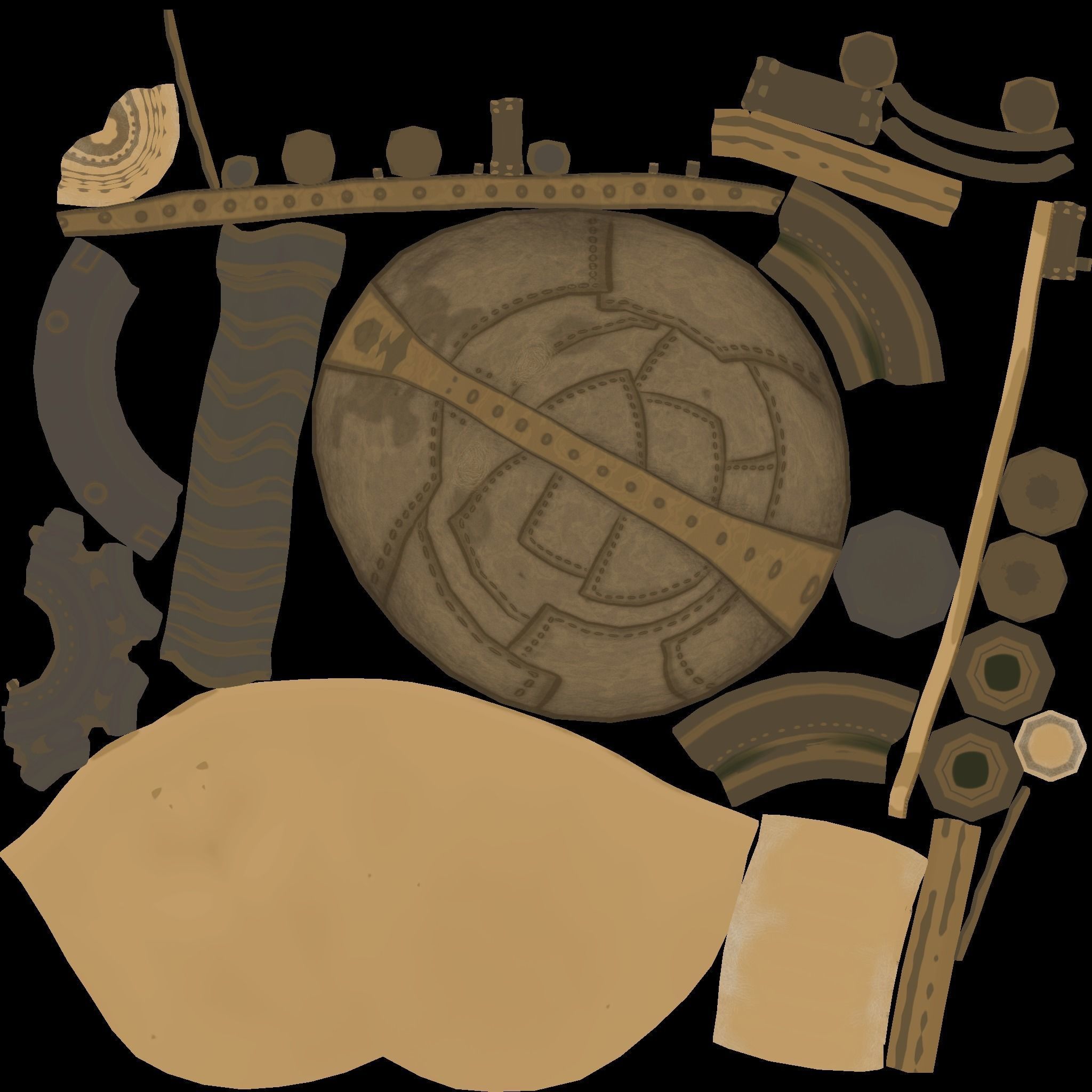 Wasteland Mask 01 - Sci-Fi Character Costume Low-poly 3D model_17