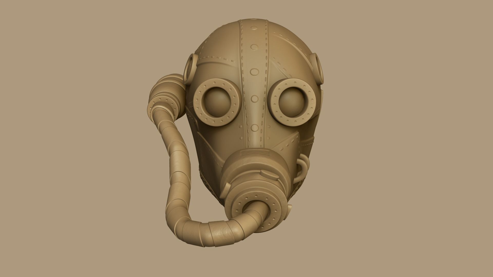 Wasteland Mask 01 - Sci-Fi Character Costume Low-poly 3D model_10