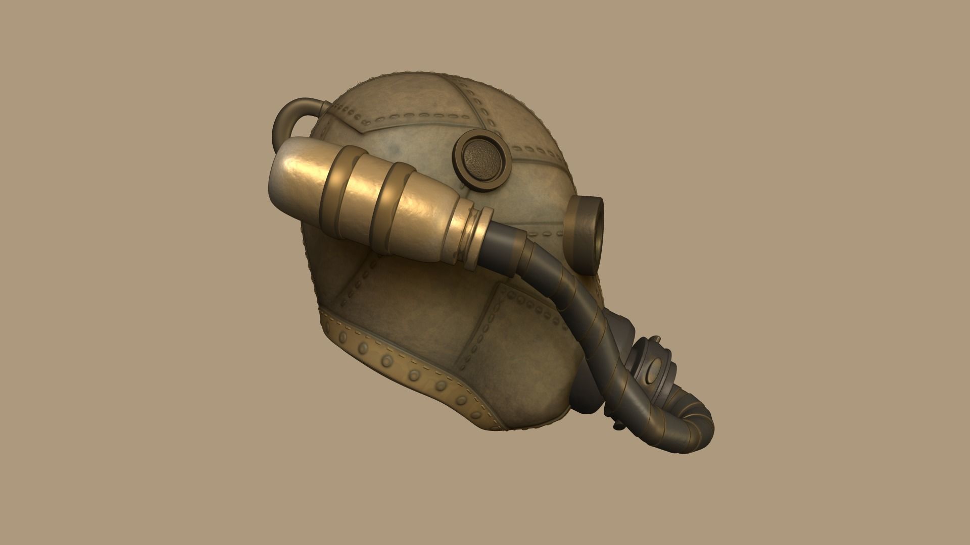 Wasteland Mask 01 - Sci-Fi Character Costume Low-poly 3D model_5