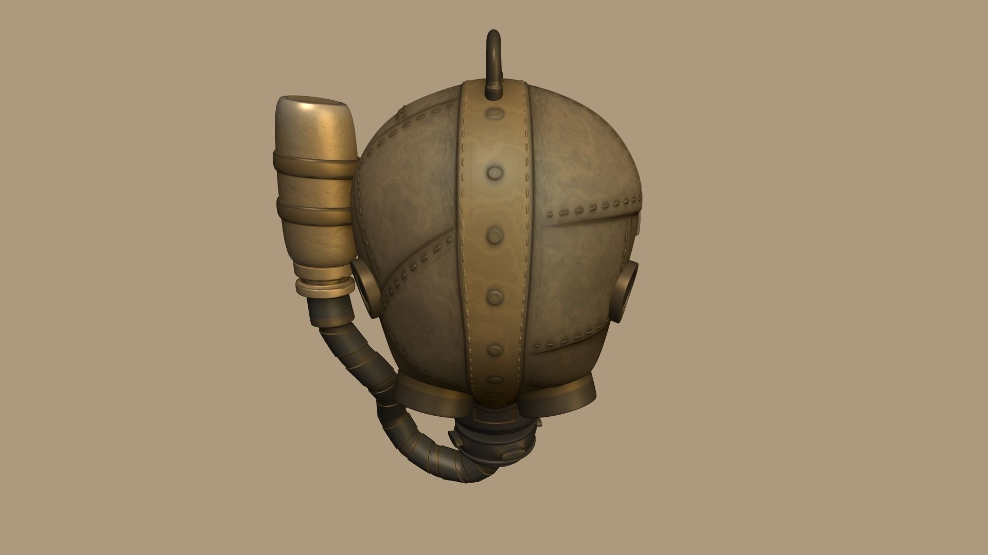 Wasteland Mask 01 - Sci-Fi Character Costume Low-poly 3D model_8