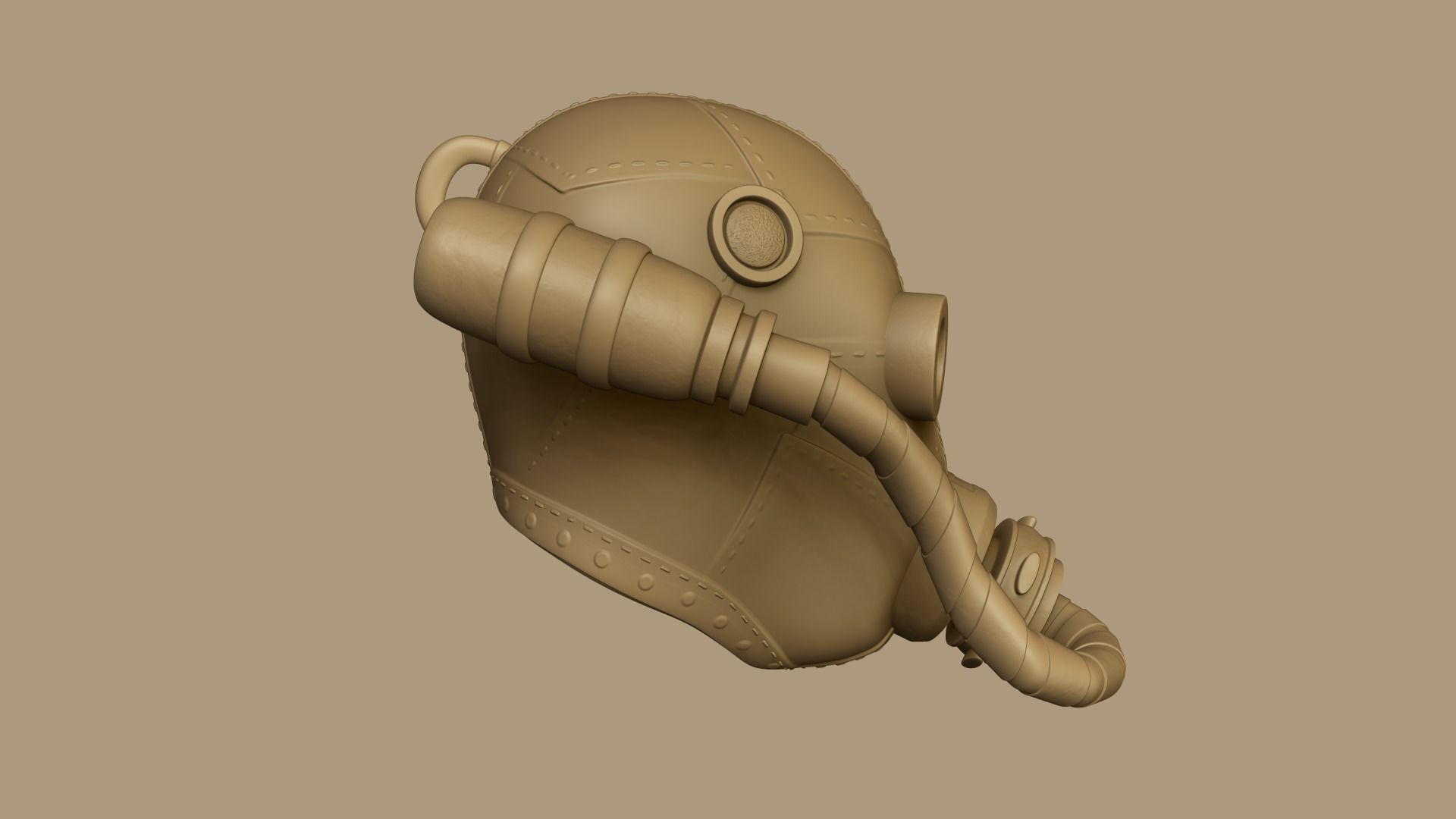 Wasteland Mask 01 - Sci-Fi Character Costume Low-poly 3D model_11