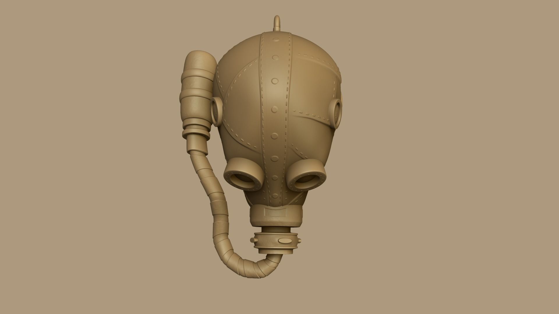 Wasteland Mask 01 - Sci-Fi Character Costume Low-poly 3D model_12