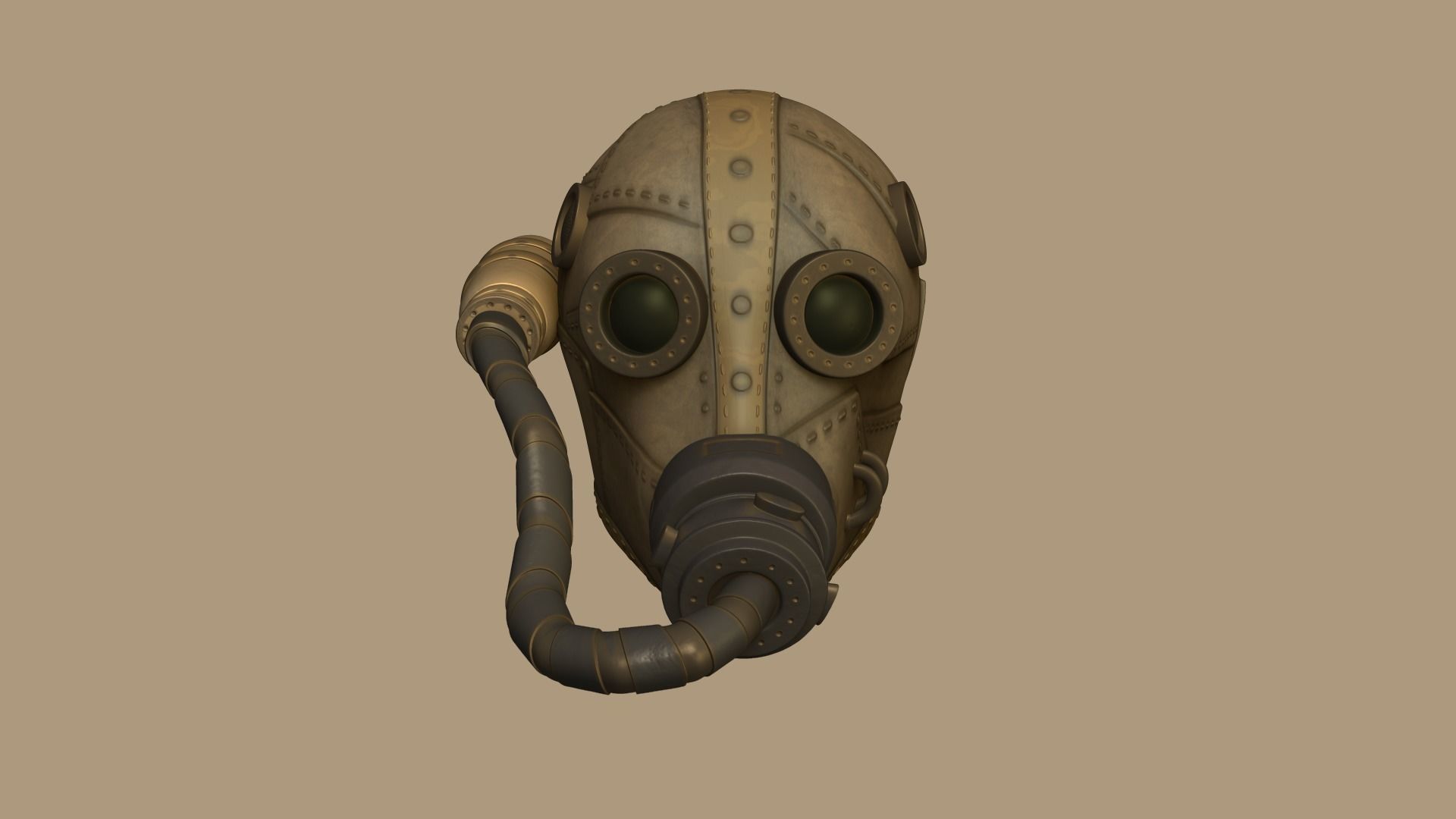 Wasteland Mask 01 - Sci-Fi Character Costume Low-poly 3D model_3