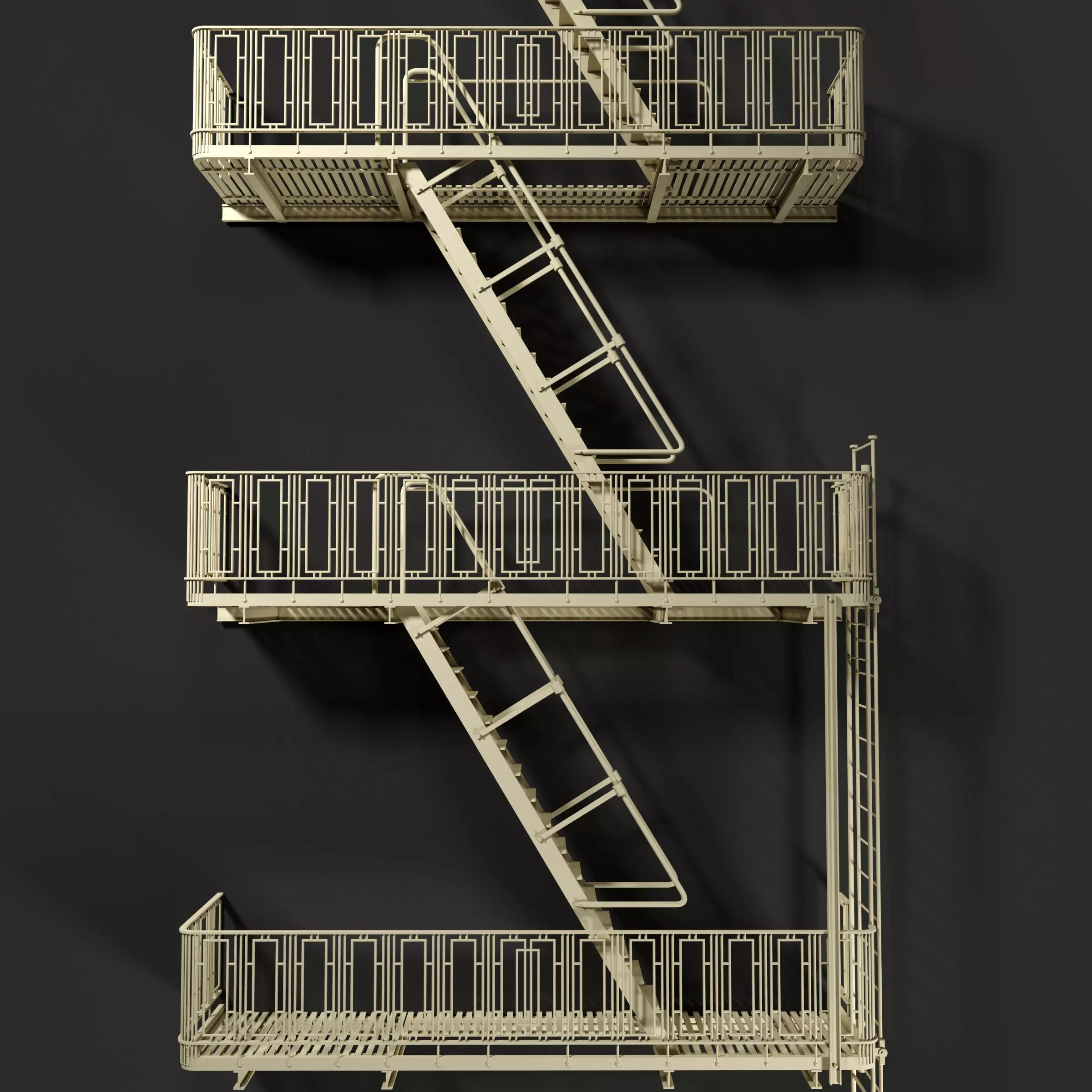 Fire Escape  3D model_0