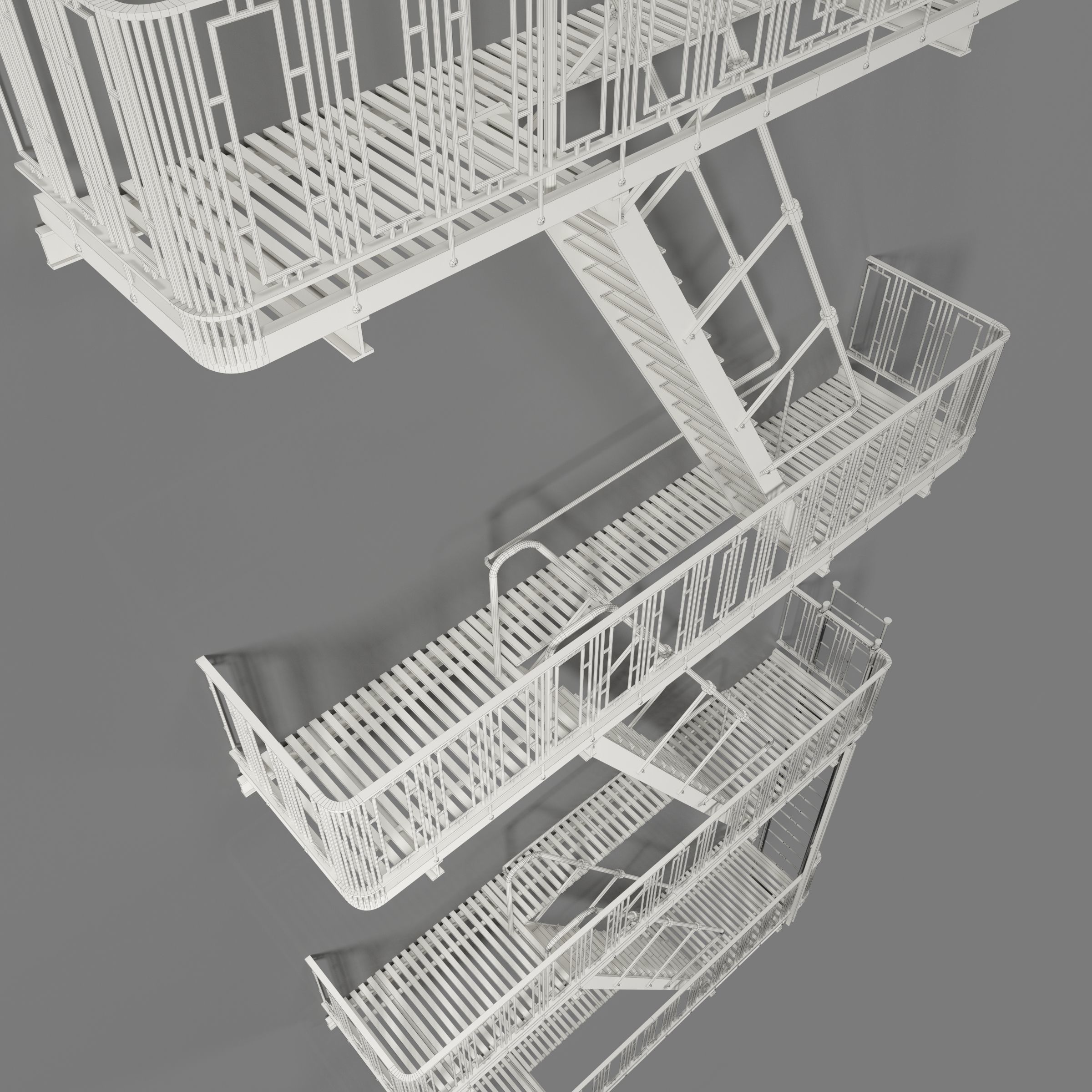 Fire Escape  3D model_7
