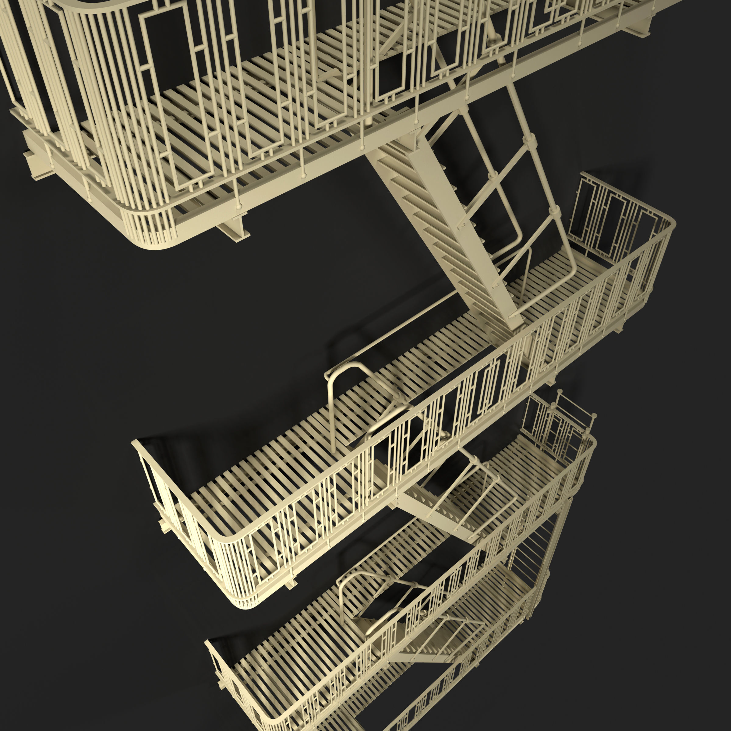 Fire Escape  3D model_6