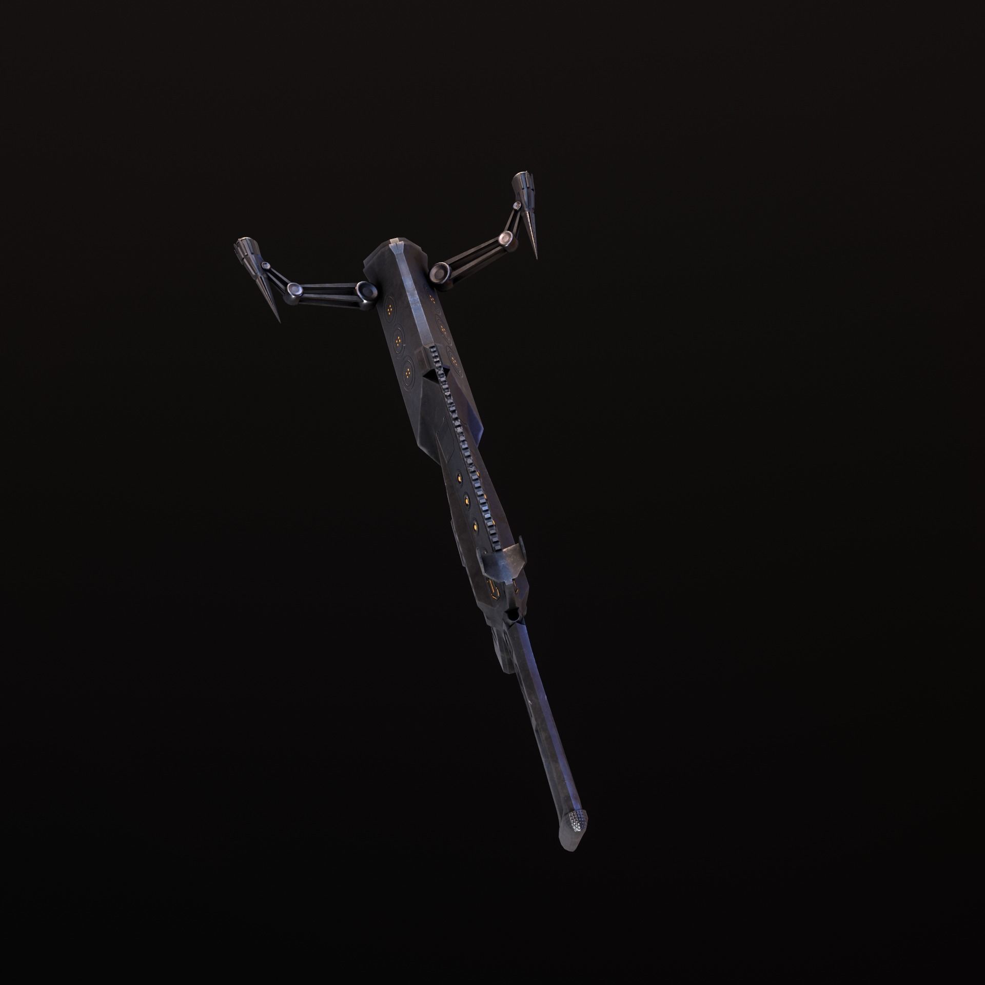 Sci-Fi Spider Riffle Low-poly 3D model_4