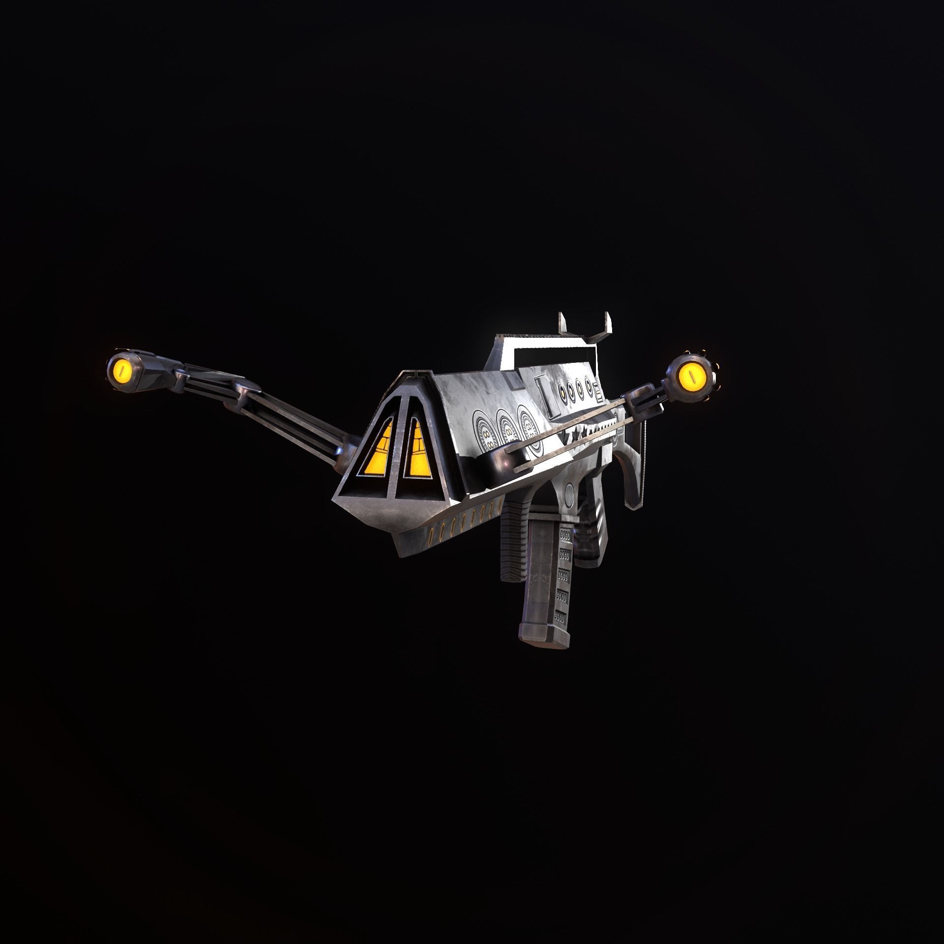 Sci-Fi Spider Riffle Low-poly 3D model_3