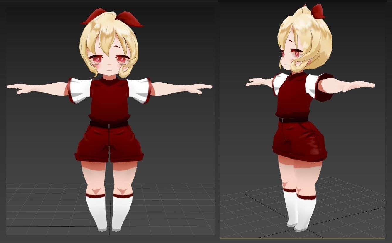 Rocksana VRChat Avatar commissions open Free low-poly 3D model_1